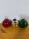 3 Piece Assorted Mercury Style Ornaments