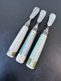 3-Piece Warren Kimble Folk Art Landscape Cheese Spreaders