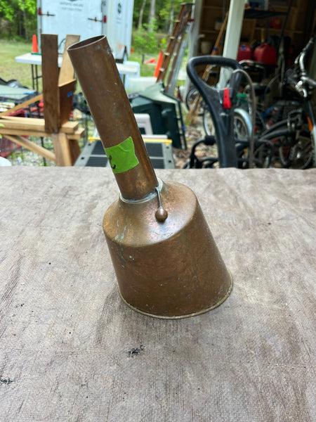 Vintage Copper Scoop Funnel with Release