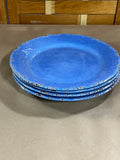 Tommy Bahama Blue Plastic Plates, 4 pc