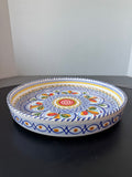 Round Hand Painted Spanish Pottery Tray