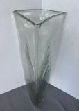 Heavyweight Clear Art Glass Wall Vase