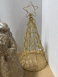 Lot Of 3 Gold Glittery Christmas Items