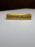 Brass Bar Pin with Etching