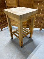 Butcher Block Island on Casters