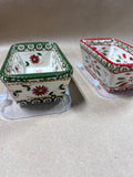 3-Piece Temptations Mini Loaf Ceramic Pans With Lids