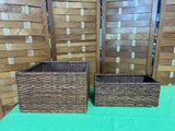 Square & Rectangle Baskets, 2 pc