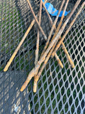 Fleur de Lis Cast Iron Garden Stakes, set of 9