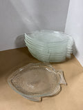 (A) Set Of 12 Clear Glass Fish Plates