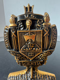 Solid Brass Heavyweight U.S. Naval Academy Ex Scientia Tridens Seal Bookend