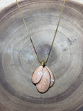 Napier Necklace with Enameled Peach Colored Pendant