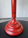 Orange Toleware Vintage Table Lamp (WORKS)