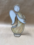 Cream Stained Glass Angel
