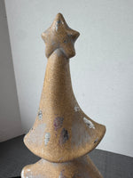 Pier 1 Imports Silver Leaf Textured Ceramic Christmas Tree