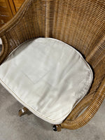 Adjustable Rattan Office Chair with Cushion