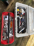 Plastic Tool Box w/Random Assortment of Tools