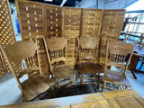 Oak Dining Table with Pull Out Leaves, and (4) Chairs ***HEAVY ITEM***
