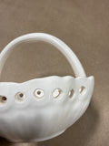 Hartley Greens Leeds Pottery Creamware Mini Pierced Handled Basket (B)