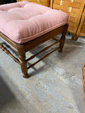 Ottoman/Bench with Pink Cushion