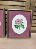 Pair Of Floral Needle Art