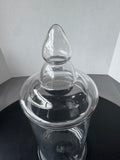 Clear Glass Lidded Apothecary Jar