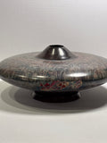 Signed & Numbered Wooden Vessel with Unique Raw Accent