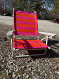 Rio Beach Striped Low Sitting Folding Beach Chair