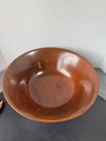 Crown Silver Inc. Mahogany Salad Bowl & Servers with Sterling Silver Accents