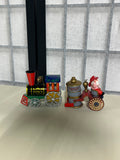 Assorted Ornaments: Cars/Trucks/Wagon/Train. 6 pc