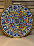 Spanish Decorative Enamel & 24K Gold Painted Wall Plate