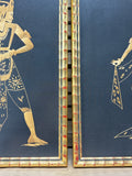 Pair of Asian Bamboo Cut Out Dancers