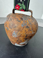 Embossed German Vintage Cow Bell with Embroidered Strap
