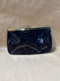 Unbranded Shiny Black Clutch With Strap