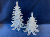 Pair of Plastic Icicle Christmas Trees