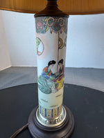 Chinese Famille Rose Porcelain Vase Lamp (WORKS)