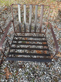 Brown Metal Outdoor Chairs w/Cushions
