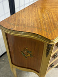 Antique French Provincial Painted Bedside Chest with (3) Drawers