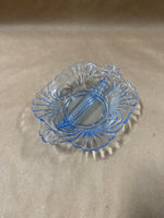 Cambridge Caprice Blue Glass Moonlight Divided Bowl