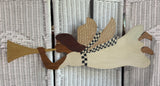 Signed 1989 Nancy Thomas Trumpet Angel Wooden Wall Hanging AS IS (READ DESCRIPTION CAREFULLY)