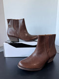 Brown Nine West Vasloane Leather Ankle Boots in Box WOMEN’S SIZE 8.5