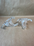 Pair Of Glass Flower Bud Vases