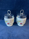 Royal Worcester Porcelain Egg Coddlers, 2 Pieces