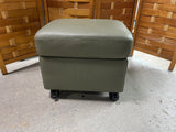 Gray Ottoman with Storage, On casters