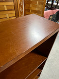 Particle Board Dark Wood Tone Bookcase,2 available, PRICED INDIVIDUALLY, $50 each