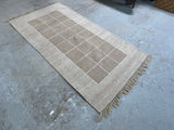 Tan/Cream Rug, 7'3" fringe to fringe x 3'5"