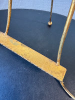Italian Gilt Floral Tole Metal Scroll Easel