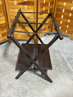 D-Luggage Rack with Shelf (Brown)