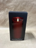 (A) Liown Battery Operated Moving Flame Red Scented 7” Candle WORKS