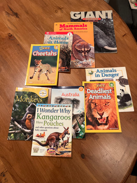 Homeschooling Book Lot C, Animals, 9 paperbacks