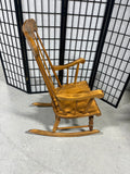 Oak Tone Hitchcock Style Rocking Chair